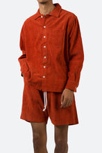 Load image into Gallery viewer, Wide Corduroy Shirt - Brick