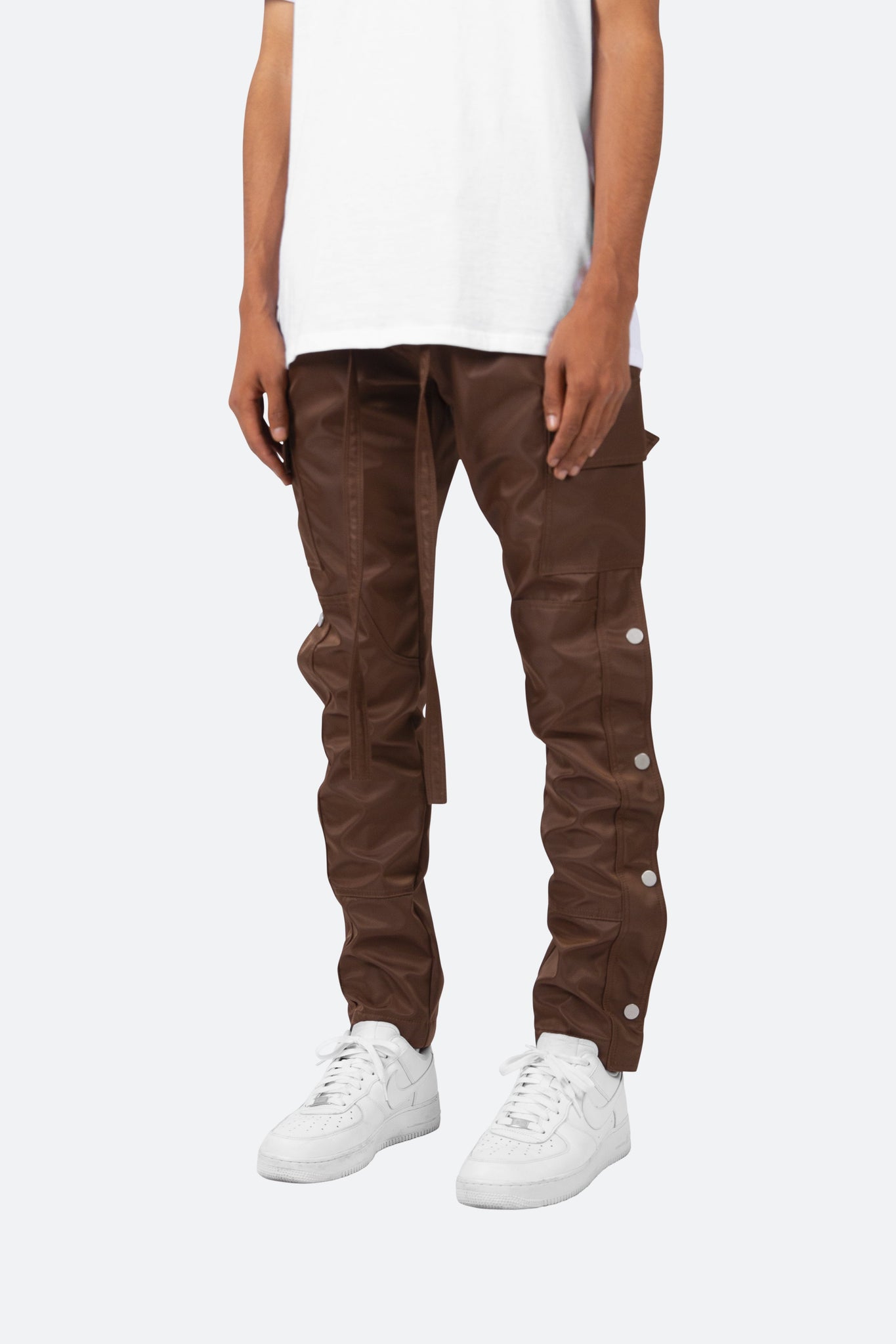 Snap Zipper II Cargo Pants - Brown
